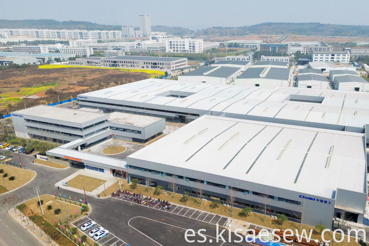 Chnki sewing machine factory aerial view